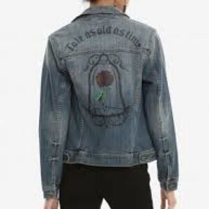 Hot Topic Beauty and the Beast Jean Jacket